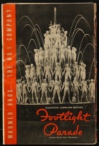 2w107 FOOTLIGHT PARADE pressbook 1933 massive & includes fold-out back cover with 24-sheets!