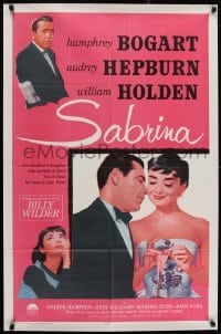 2w228 SABRINA int'l 1sh R1962 Audrey Hepburn, Humphrey Bogart, William Holden, Billy Wilder