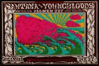 2w079 SANTANA/YOUNGBLOODS/ALLMEN JOY 14x21 music poster 1969 psychedelic Lee Conklin art!