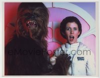 2x178 EMPIRE STRIKES BACK color 10x12.75 RE-STRIKE photo 2010s candid of Chewbacca & Carrie Fisher!