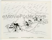 2x621 ALPINE CLIMBERS 8x10.25 TV still R1950s Disney cartoon, Mickey, Donald & Pluto tied together!