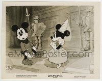 2x634 BRAVE LITTLE TAILOR 8x10 still 1938 Mickey Mouse is dazed after maiden Minnie's many kisses!