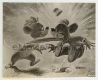 2x652 FUN & FANCY FREE 7.75x9.25 still 1947 Disney, great art of Lulubelle slapping Bongo the bear!