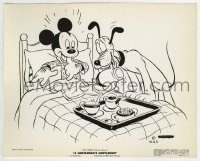 2x653 GENTLEMAN'S GENTLEMAN 8x10 key book still 1941 Pluto prepares breakfast in bed for Mickey!