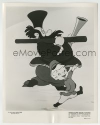 2x672 PETER & THE WOLF TV 7x9 still R1957 Disney, he struts off a-hunting with bearded Nimrod!