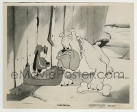2x692 T-BONE FOR TWO 8.25x10 still R1956 Disney cartoon, Pluto angers a much bigger bulldog!