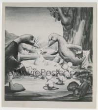 2x699 UGLY DUCKLING 7.5x8.5 still 1939 Disney Silly Symphony, lots of ducks are glaring at him!
