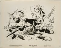 2x705 WHALERS 8x10.25 still 1938 Donald Duck with bow & arrow, Goofy with harpoon cannon!