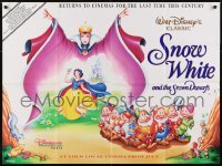 2x223 SNOW WHITE & THE SEVEN DWARFS DS British quad R1993 Walt Disney animated cartoon fantasy classic!