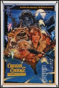 2x070 CARAVAN OF COURAGE style B int'l 1sh 1984 An Ewok Adventure, Star Wars, art by Drew Struzan!