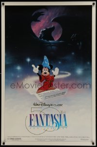 2x218 FANTASIA DS 1sh R1990 Disney classic 50th anniversary commemorative edition!