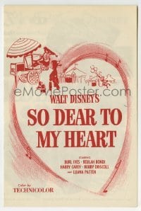 2x618 SO DEAR TO MY HEART herald 1949 Walt Disney, Burl Ives w/guitar, a dilly-dally delight!