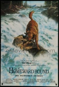 2x290 HOMEWARD BOUND DS 1sh 1993 Walt Disney, great art of animals going down river!