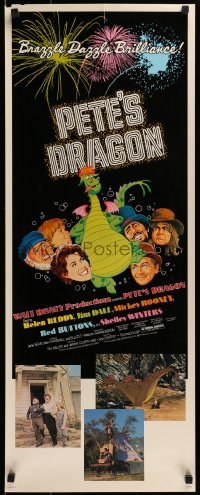 2x235 PETE'S DRAGON revised insert 1977 Walt Disney animation/live action, colorful art of Elliott!