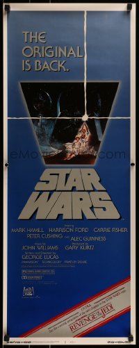 2x135 STAR WARS insert R1982 George Lucas, art by Tom Jung, advertising Revenge of the Jedi!