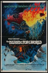 2x293 ISLAND AT THE TOP OF THE WORLD 1sh 1974 Disney's adventure beyond imagination, cool art!