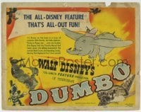 2x394 DUMBO TC 1941 the new all-Disney feature that's all-out fun, cartoon elephant classic, rare!