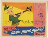 2x401 MAKE MINE MUSIC LC 1946 Disney, cartoon bird gets the best of young boy hunter with cork gun!