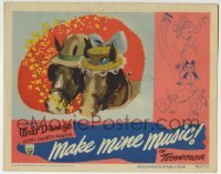 2x402 MAKE MINE MUSIC LC 1946 Disney, wacky image of horses, one wearing hat with cartoon face!