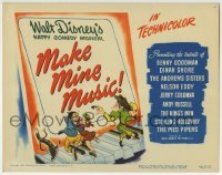 2x397 MAKE MINE MUSIC TC 1946 Disney full-length feature cartoon, art of Casey at the Bat on piano!