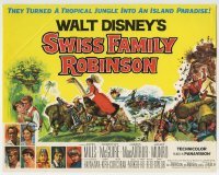 2x437 SWISS FAMILY ROBINSON TC 1960 John Mills, Walt Disney family fantasy classic, cool art!