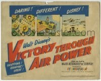2x409 VICTORY THROUGH AIR POWER TC 1943 most fascinating World War II story Disney ever told!