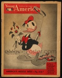 2x608 YOUNG AMERICA magazine January 10, 1946 Donald Duck tries to keep his New Year's resolutions!