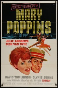 2x307 MARY POPPINS style A 1sh 1964 Julie Andrews & Dick Van Dyke in Walt Disney's musical classic!