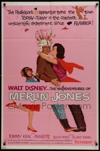 2x310 MISADVENTURES OF MERLIN JONES style A 1sh 1964 Disney, art of Annette Funicello, Kirk & chimp!