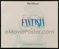 2x595 FANTASIA souvenir program book R1990 Disney classic 50th anniversary commemorative edition!