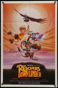 2x335 RESCUERS DOWN UNDER/PRINCE & THE PAUPER DS 1sh 1990 The Rescuers style, great image!