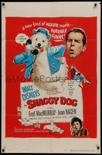 2x342 SHAGGY DOG 1sh 1959 Disney, Fred MacMurray in a horribly funny movie!