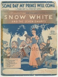 2x592 SNOW WHITE & THE SEVEN DWARFS sheet music 1937 Disney classic, Some Day My Prince Will Come!