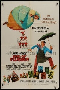 2x351 SON OF FLUBBER 1sh R1970 Walt Disney, art of absent-minded professor Fred MacMurray!