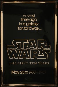 2x073 STAR WARS THE FIRST TEN YEARS foil Kilian teaser 1sh 1987 wonderful foil design by Stedry!