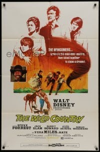 2x371 WILD COUNTRY 1sh 1971 Disney, artwork of Vera Miles, Ron Howard and brother Clint Howard!