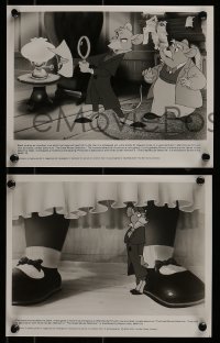 2x768 GREAT MOUSE DETECTIVE 3 8x10 stills 1986 Disney crime-fighting Sherlock Holmes rodent cartoon!