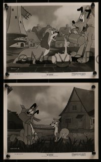 2x753 IN DUTCH 5 8x10 stills R1950s Walt Disney cartoon, Pluto and the Mayor's dog Dinah in Holland!