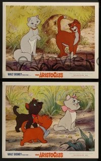 2x531 ARISTOCATS 4 LCs R1973 Walt Disney feline jazz musical cartoon, great images!
