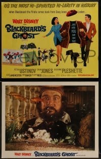 2x446 BLACKBEARD'S GHOST 9 LCs 1968 Walt Disney, wacky invisible pirate Peter Ustinov!