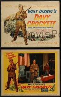 2x478 DAVY CROCKETT, KING OF THE WILD FRONTIER 8 LCs 1955 Disney, Fess Parker in title role, rare!