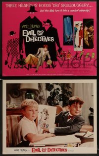 2x452 EMIL & THE DETECTIVES 9 LCs 1964 Walt Disney, the kids turn it into a comical calamity!