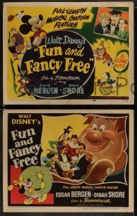 2x483 FUN & FANCY FREE 8 LCs 1947 Mickey, Goofy, Donald, Bergen & McCarthy, rare complete set!