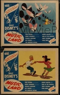 2x541 MUSIC LAND 3 LCs 1955 Walt Disney's BIG parade of mirth, great different cartoon images!