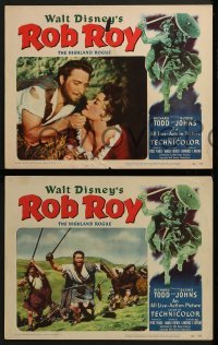 2x501 ROB ROY 8 LCs 1954 Disney, Richard Todd as The Scottish Highland Rogue with Glynis Johns!