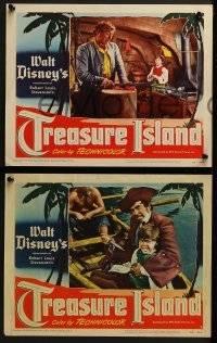 2x529 TREASURE ISLAND 5 LCs 1950 Bobby Driscoll, Robert Newton as pirate Long John Silver!