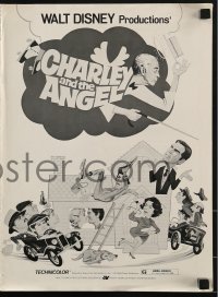 2x553 CHARLEY & THE ANGEL pressbook 1973 Disney, Fred MacMurray, Leachman, supernatural comedy!