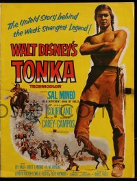 2x246 TONKA pressbook 1957 Sal Mineo, Disney, West's strangest legend, art of Native Americans!