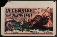 2y447 ARMORED COMMAND Belgian 1961 Burt Reynolds' first movie, different artwork of Russian tanks!