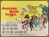 2y055 JOURNEY BACK TO OZ British quad 1974 animated cartoon, Milton Berle, Ethel Merman and Liza Minnelli!